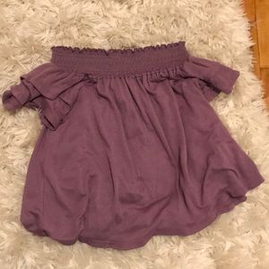 Off the shoulder dress shirt